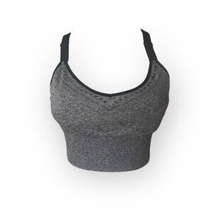 Betsey Johnson Heather Gray Performance Sports Bra XL
